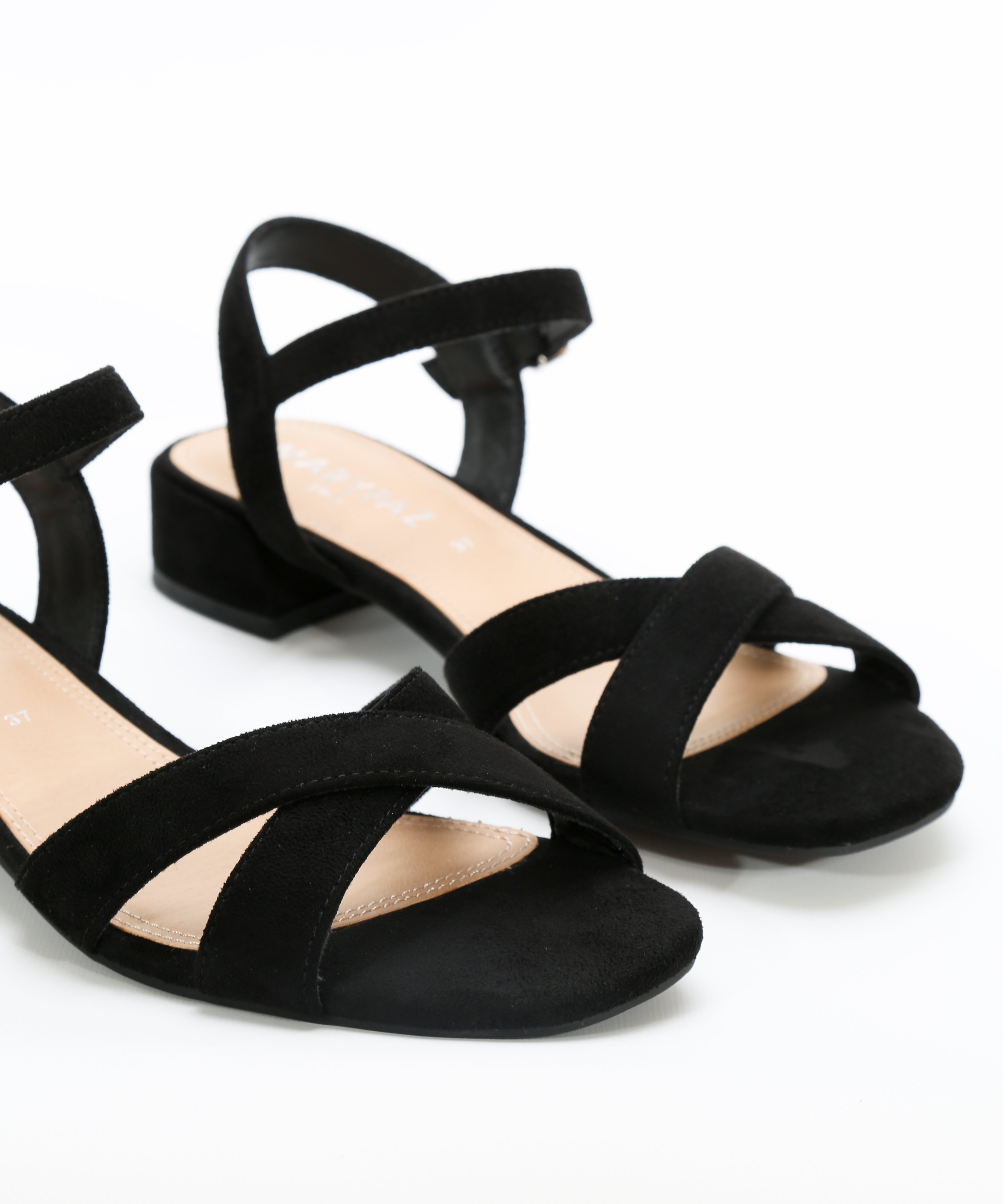 Sandalia tac&oacute;n tiras cruzadas image number null